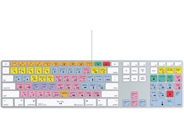 KB Covers Avid Pro Tools Keyboard Editing Keyboard with USB Port Compatible with macOS & Windows