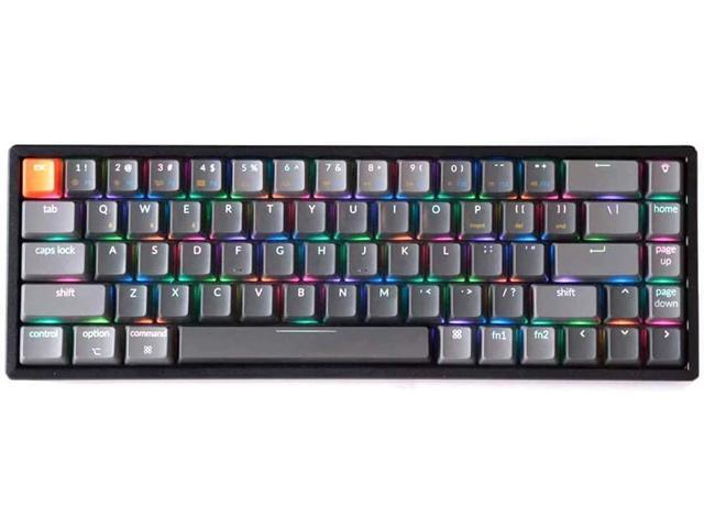 Keychron K6 Hot Swappable Wireless Bluetooth 51/Wired Mechanical Gaming Keyboard 65% Compact 68-Key RGB LED Backlit N-Key Rollover Aluminum