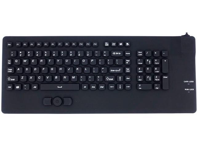 DSI Keyboard with Integrated Mouse Button - Industrial IP68 Waterproof Rugged Silicone IKB108