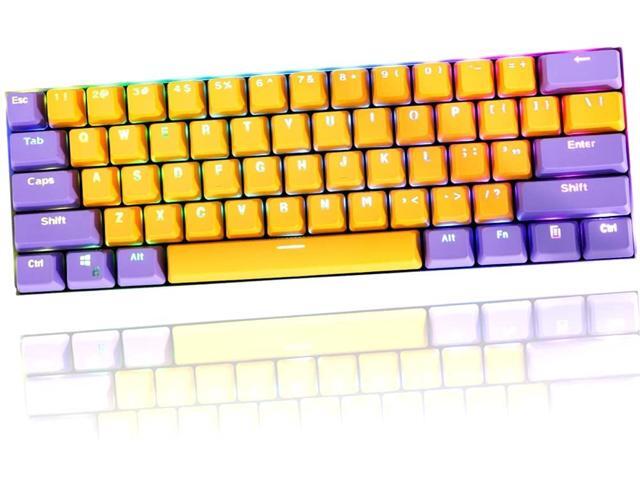 Corn PBT 61 Keycaps 60 Percent OEM Profile Gaming Keycaps Cherry MX RGB Backlit Keycap Set for 60% Mechanical Keyboard Anne Pro