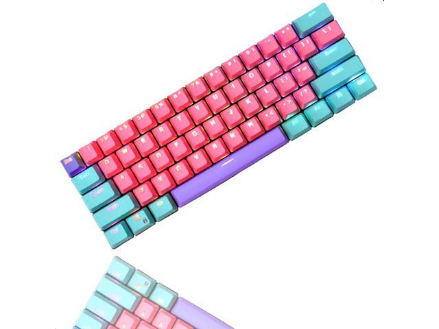 Corn PBT 61 Keycaps 60 Percent OEM Profile Gaming Keycaps Cherry MX RGB Backlit Keycap Set for 60% Mechanical Keyboard Anne Pro