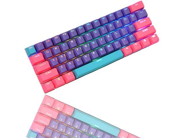 Corn PBT 61 Keycaps 60 Percent OEM Profile Gaming Keycaps Cherry MX RGB Backlit Keycap Set for 60% Mechanical Keyboard Anne Pro