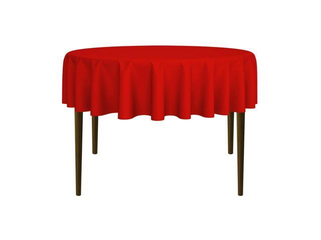 Lann's Linens - 70' Round Premium Tablecloth for Wedding / Banquet / Restaurant - Polyester Fabric Table Cloth - Red