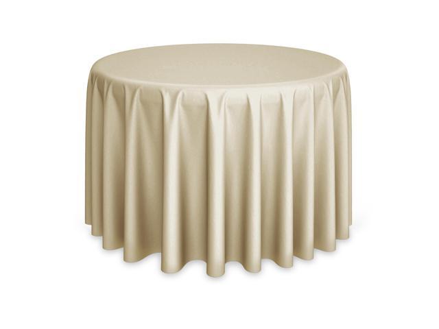 Lann's Linens - 10 Premium 132' Round Tablecloths for Wedding / Banquet / Restaurant - Polyester Fabric Table Cloths - Beige