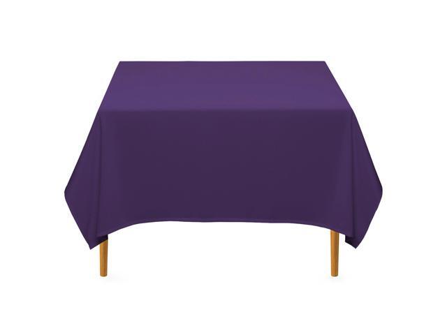Lann's Linens - 70' Square Premium Tablecloth for Wedding / Banquet / Restaurant - Polyester Fabric Table Cloth - Purple