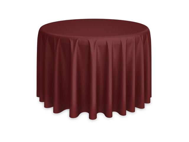 Lann's Linens - 132' Round Premium Tablecloth for Wedding / Banquet / Restaurant - Polyester Fabric Table Cloth - Burgundy