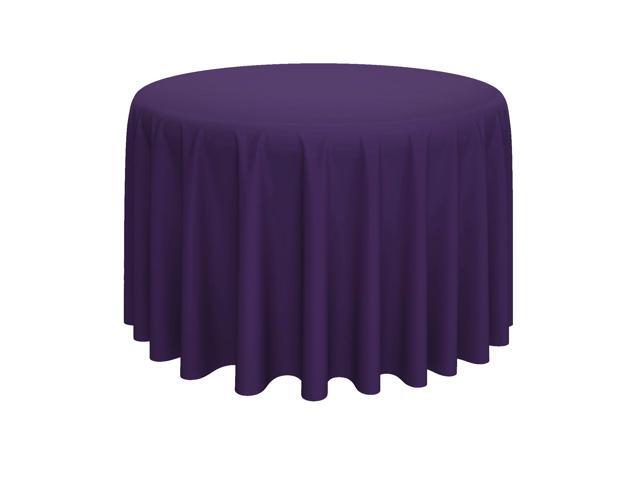 Lann's Linens - 10 Premium 132' Round Tablecloths for Wedding / Banquet / Restaurant - Polyester Fabric Table Cloth - Purple