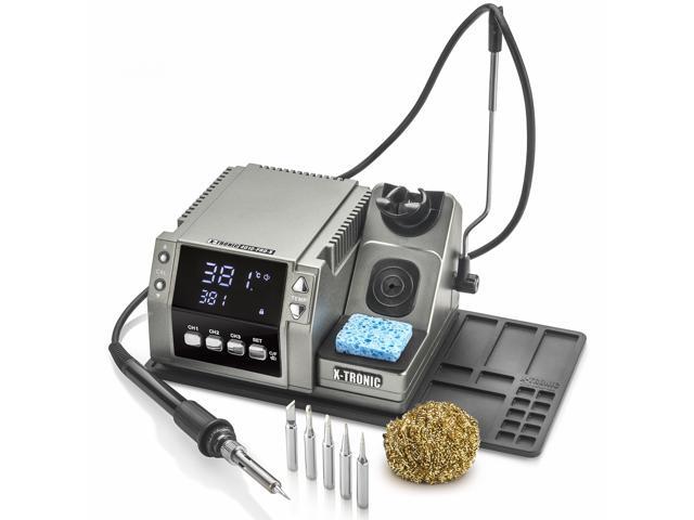X-Tronic 4010-PRO-X -'Professional Edition' 75 Watt Soldering Iron Station with PID Technology Features a Calibration Func 0-30 Minute Sleep Func
