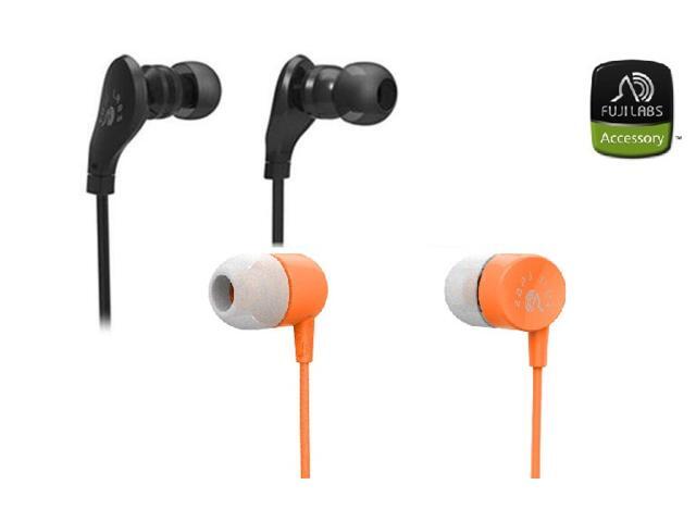 Fuji Labs AUFJ-SQWMS203 AUFJ-SQWMS101 Sonique 2-in-1 In-Line Headphones Bundle