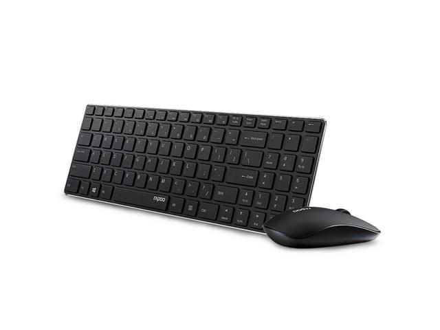 Rapoo 9300P Wireless Ultra Thin Keyboard and Mouse Combo Set Wireless Keyboard and Mouse Mice ( Black )