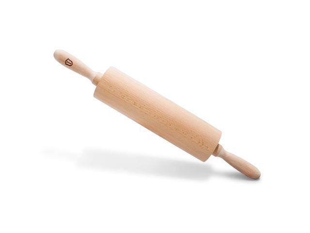Islandoffer Classic Beechwood Rolling Pin for Fondant Pie Crust Cookie Pastry Dough - 16 inches - Essential Kitchen Utensils