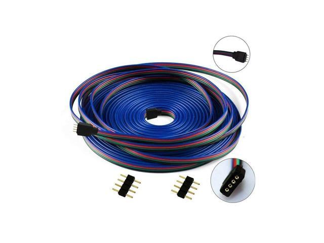 TronicsPros 10m RGB LED Strip Extension Cable 4 Pin LED Strip Connector LED T