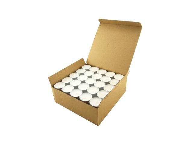 Long Burning Tealight Candles - 8 Hours - White - Unscented - 100 Pack