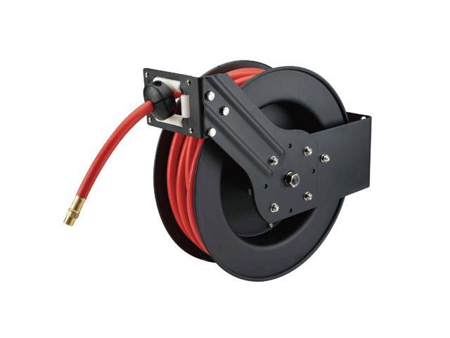 MaxWorks 80720 50ft Auto Rewind Retractable Reel with 3/8' x 50 Air Hose wit