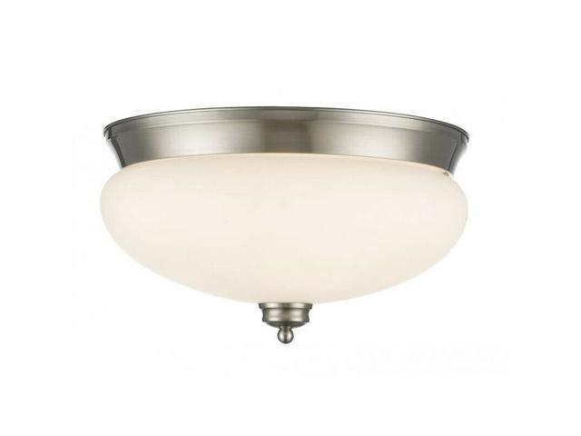 Z-Lite Amon 3 Light Flush Mount in Brushed Nickel