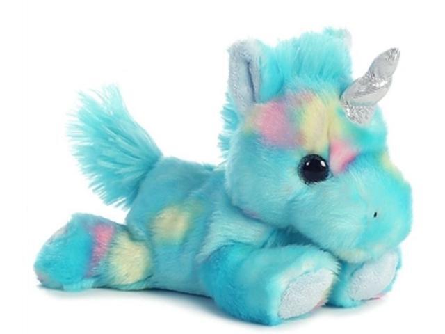 Aurora Blueberryripple BLUE UNICORN 7' Plush Stuffed Animal Toy NEW