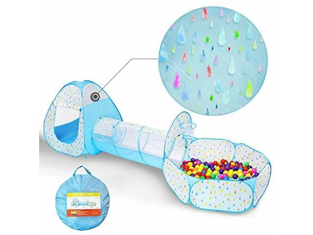 Kids Play Tent Crawl Tunnel Ball Pit Basketball Hoop Playhouse For Toddlers Toys