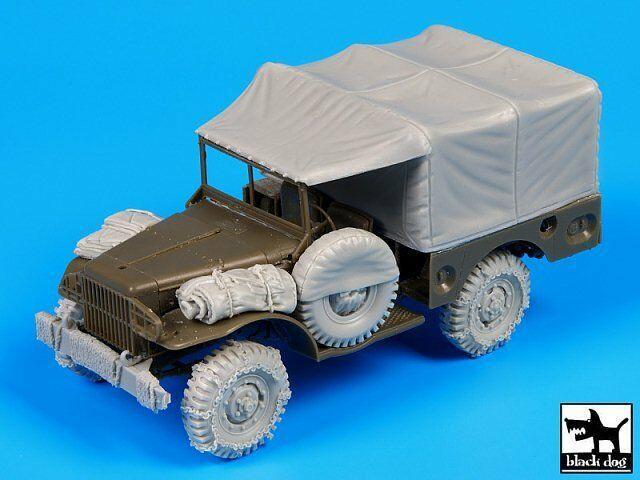 Black Dog 1/35 US Dodge Accessories Canvas / Wheels / Stowage (AFV Club) T35102
