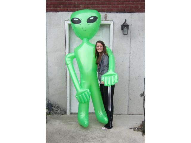 1 NEW INFLATABLE GREEN SPACE ALIEN 8' BLOW UP INFLATE ALIENS HALLOWEEN PARTY