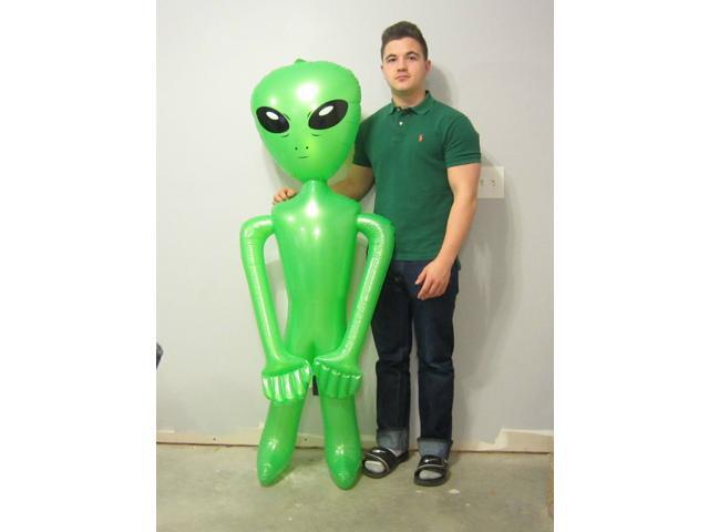 3 NEW INFLATABLE GREEN SPACE ALIENS 60' BLOW UP INFLATE ALIEN HALLOWEEN PARTY