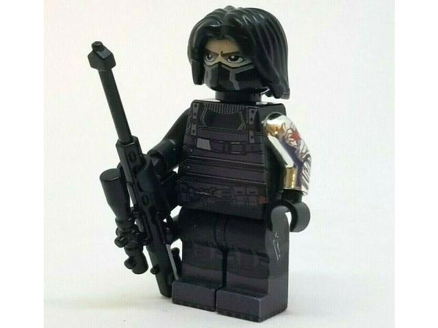 *NEW* Custom Printed - WINTER SOLDIER - Bucky Barnes Block Minifigure