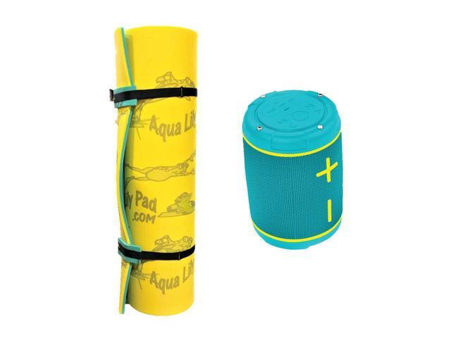 Aqua Lily Pad 15' Floating Foam Island w/ Floating Waterproof Bluetooth Speaker