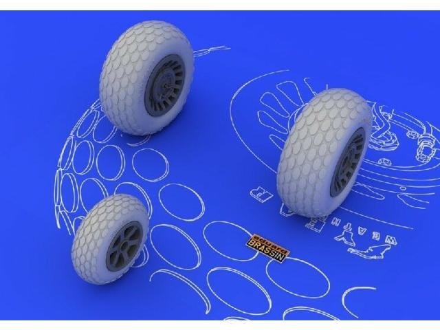 EDUARD 1/48 Aircraft- P61 Wheels for LNR (Photo-Etch & Resin) EDU648057