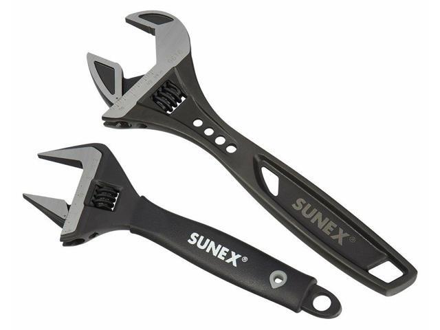 Sunex 9617 Tools 2-piece Adjustable Wrench Set 10 In Tactical & 8 In Wide