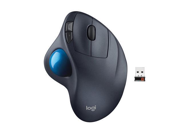 Logitech M570 Laser Wireless Trackball Computer Mouse 910-001799 Gray/Blue