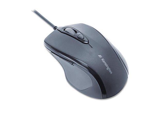 Kensington Pro Fit Wired Mid-Size Mouse USB - Optical - Cable - Black - USB - Scroll Wheel - Right-Handed Only