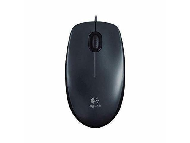 Logitech M100 USB Optical Wired Mouse Black Very Good