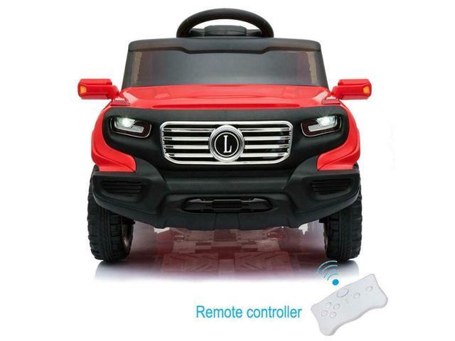 Safety Kids Ride on Car Toys Electric Power 4 Wheel MP3 Light Remote Control Red