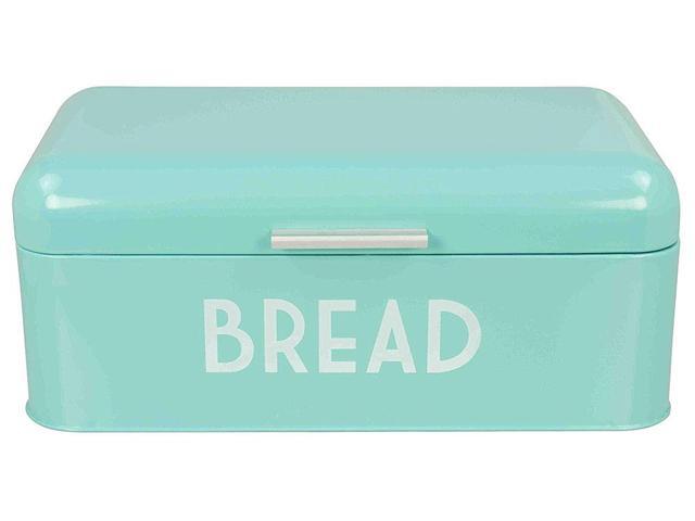 Home Basics Metal Bread Box with Lid Turquoise 167x95x65 Inches