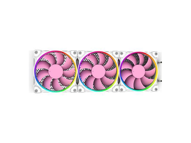 Water Cooler PINKFLOW 360 CPU 5V Addressable RGB AIO Cooler 360mm CPU  Liquid Cooler 3X120mm, pink phantom color ARGB light effect all-in-one,  Intel 115X/2066 , AMD TR4/AM4 