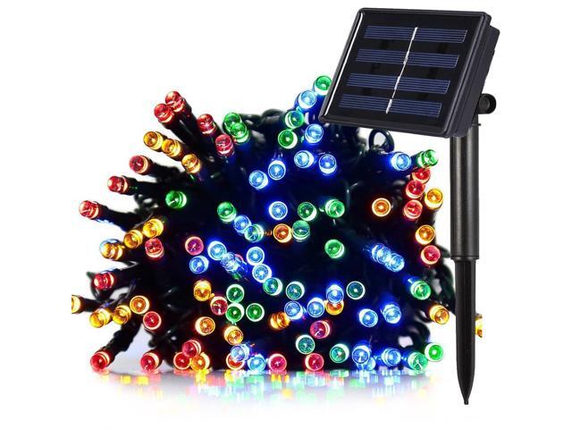 Solar Powered IP65 Waterproof Christmas Fairy Twinkle String lights 20m 200LEDs for Xmas Tree Garden Patio Wedding Birthday Party Holiday Xmas