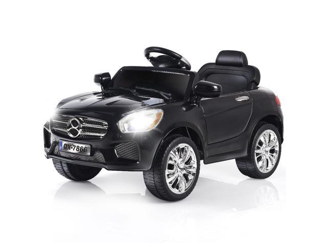 Costway 6V Kids Ride On Car RC Remote Control Battery Powered w/ LED Lights MP3 Black