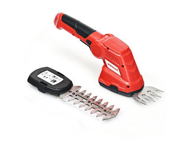 IRONMAX 36V 2-in-1 Cordless Grass Shear Cutter Shrub Trimmer w/Rechargeable Battery