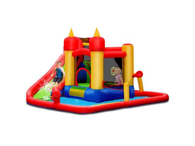 Costway Inflatable Water Slide Jumping Bounce House Bouncy Splash Park