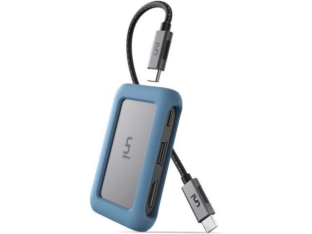 uni USB C Hub 4K USB Type C 6-in-1 Adapter with 4K HDMI 100W Power Delivery 2 USB 30 Micro/SD Card Readers Thunderbolt 3 Compatible with iPad
