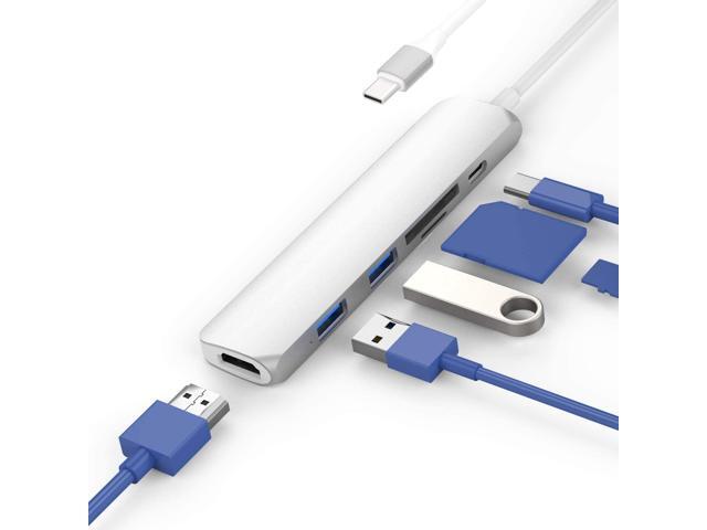 CharJenPro USB C Hub for MacBook Pro 16' 15' 13' 2020 2019 2018 MacBook Air 2020 2019 2018 100W Power HDMI 4K 2 USB 30 microSD SD