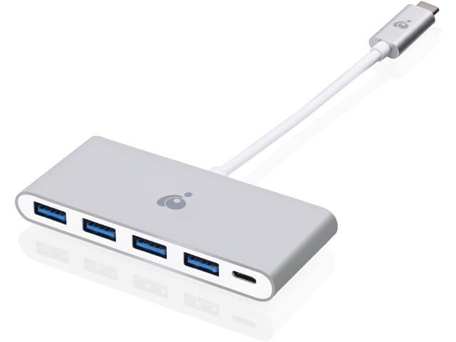 IOGEAR USB-C to 4 Port USB-A Hub with Power Delivery Pass-Thru GUH3C4PD
