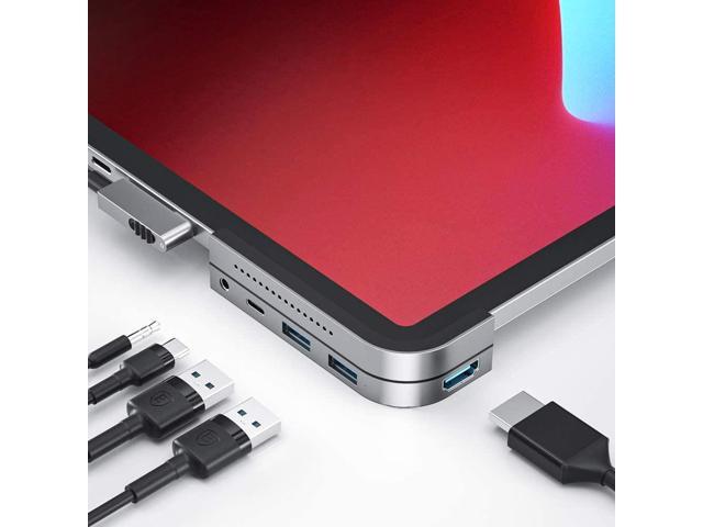 iPad Pro USB C Hub Baseus 6-in-1 Adapter for iPad Pro 2020 2019 2018 Upgrade Type C Dongle to 4K HDMI 20USB 30SD/Micro SD Card Reader35mm