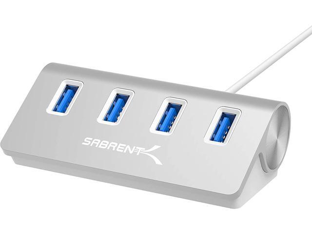 SABRENT Premium 4 Port Aluminum USB 30 Hub (30' Cable) for iMac MacBook MacBook Pro MacBook Air Mac Mini or Any PC [Silver] (HB-MAC3)