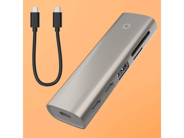 Rocketek USB 31/32 Gen 2 Hub 10 Gbps Super Speed USB C Thunderbolt 3 Hub 5 Ports Aluminum USB 30 Hub with 2 USB C Port 1 USB A Port and 2