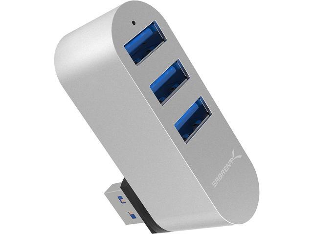 Sabrent Premium 3-Port Aluminum Mini USB 30 Hub [90°/180° Degree Rotatable] (HB-R3MC)