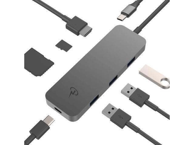 CharJenPro USB C Hub for MacBook Pro (M1) 16' 15' 13' 2021 2020 1918 MacBook Air 2020 2019 2018 USB C Power HDMI 4K 3 USB 30 microSD