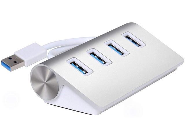 JacobsParts UH3-07 4-Port USB 30 SuperSpeed Aluminum Hub for MacBook Pro MacBook Air and All PCs