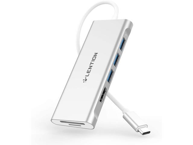 LENTION USB C Hub with 4K HDMI 3 USB 30 SD 30 Card Reader Compatible 2020-2016 MacBook Pro 13/15/16 New iPad Pro/Mac Air/Surface Chromebook