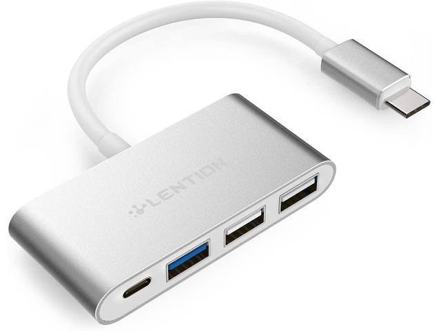 LENTION 4-in-1 USB-C Hub with Type C USB 30 USB 20 Compatible 2020-2016 MacBook Pro 13/15/16 New Mac Air/Surface ChromeBook More Multiport