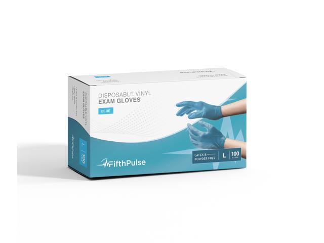 Fifth Pulse Vinyl Exam Latex Free & Powder Free Gloves - Box of 100 Gloves